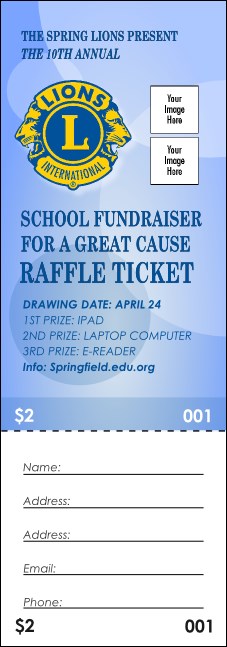 Lions Club International Circles Raffle Ticket 2