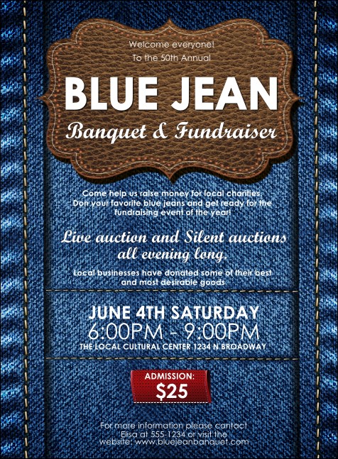 Blue Jeans Invitation Product Front