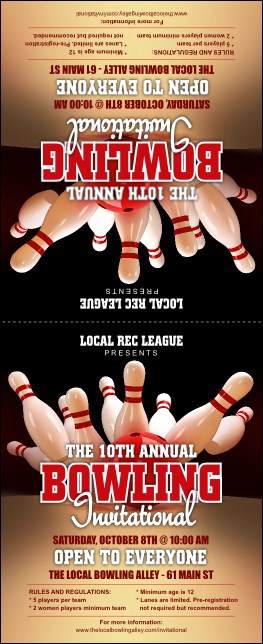 Bowling League Table Tent