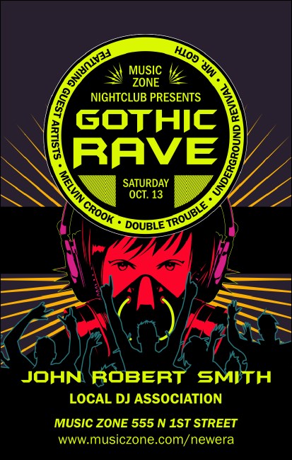 Goth Rave VIP Event Badge Medium Product Front