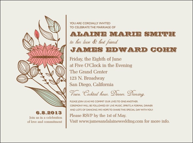 Wedding Flower Motif Flyer Product Front