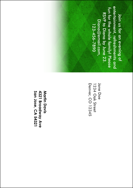 St. Patrick's Day Plaid Postcard Mailer Product Back