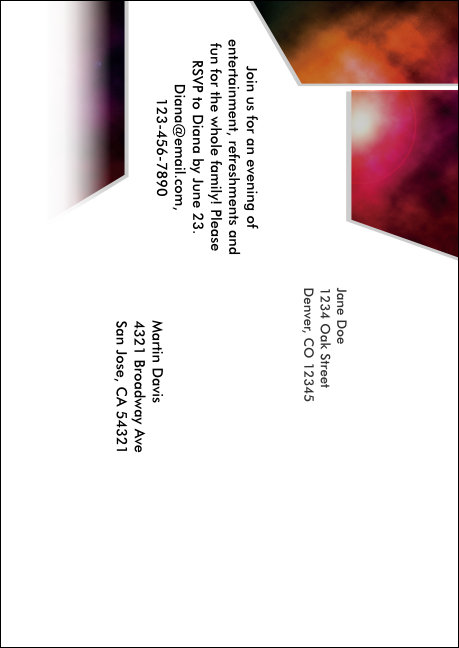 Galaxy Hip Hop Postcard Mailer Product Back