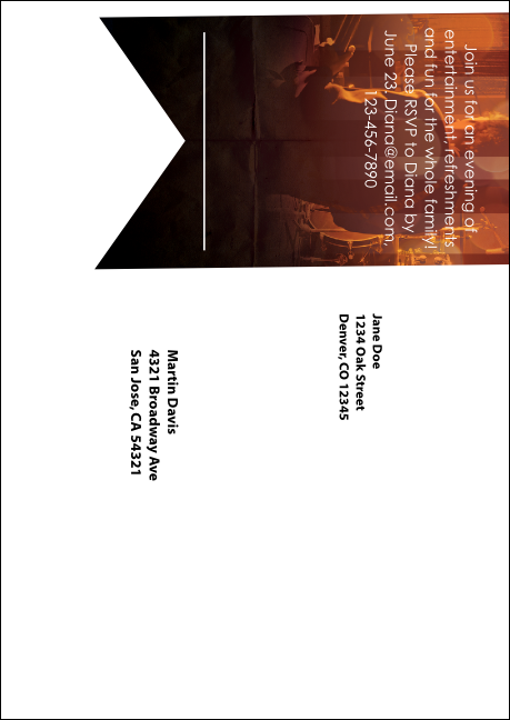 Alternative Music Postcard Mailer Product Back