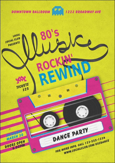 80s Music  Postcard Mailer