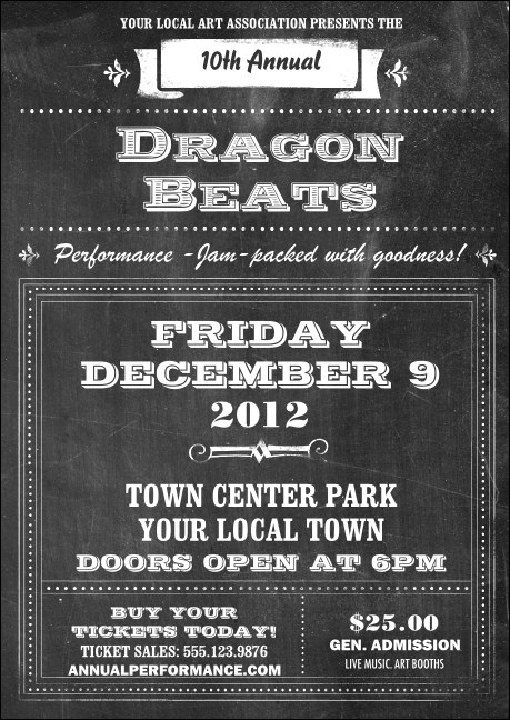 Retro Chalkboard Postcard Mailer