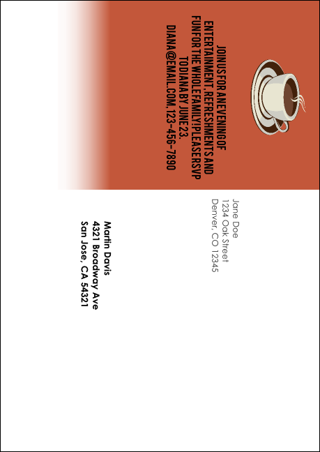 Coffee Postcard Mailer Product Back
