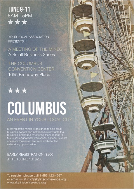 Columbus Postcard Mailer Product Front