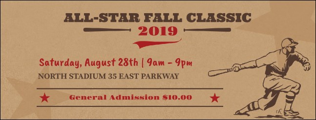 All Star Retro Baseball Facebook Cover