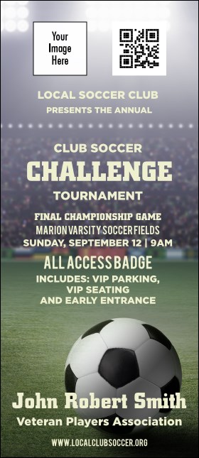 Soccer stadium VIP Event Badge Large VIP Event Badge Large