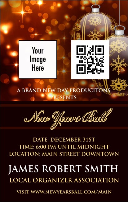 Golden Ornament VIP Event Badge Medium