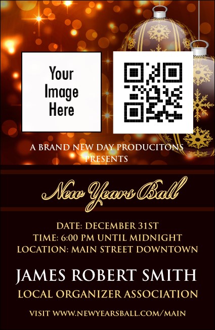 Golden Ornament VIP Event Badge Small