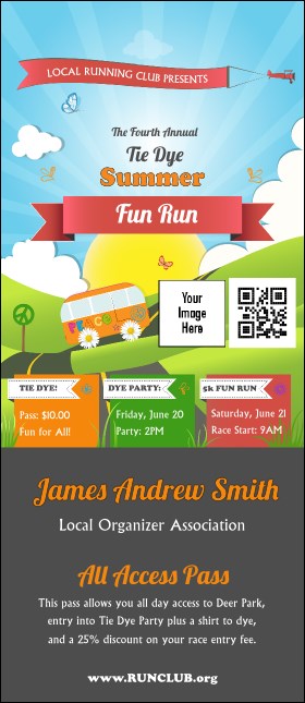 Hippie VIP Event Badge Large