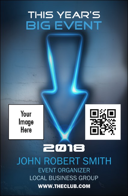 Night Club Neon VIP Event Badge Small