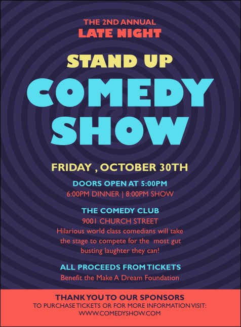 Comedy Spirals Invitation Product Front