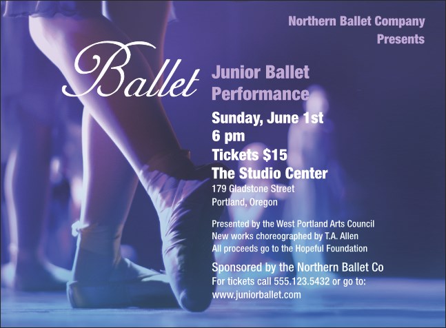 Ballet Invitation Product Front