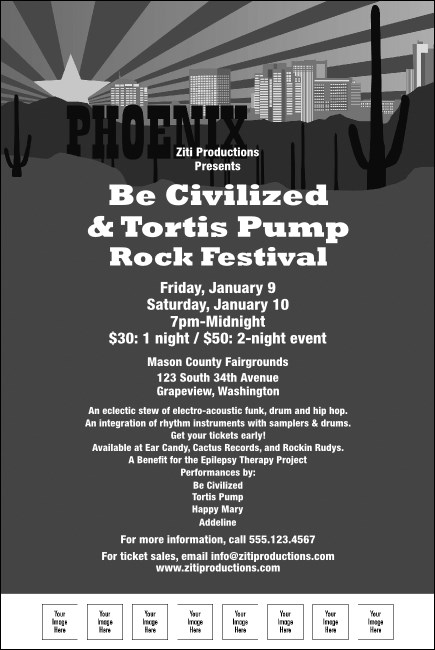 Phoenix BW Poster