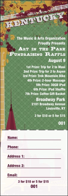 Kentucky Raffle Ticket Product Front