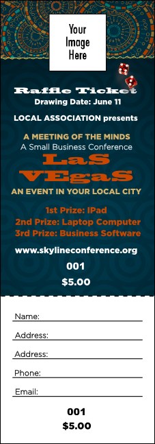 Las Vegas Lucky Raffle Ticket Product Front