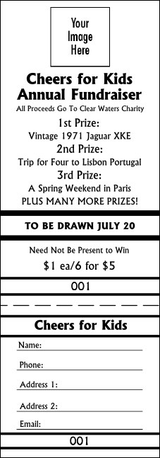 B&W Logo Raffle Ticket 002 Product Front