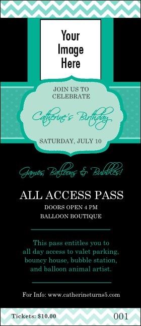 Happy Birthday Chevron VIP Pass