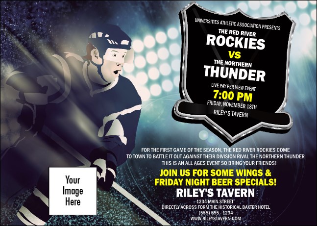 Hockey Badge Blue Club Flyer